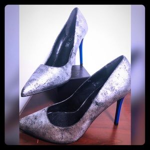 Aldo Silver & black Stiletto